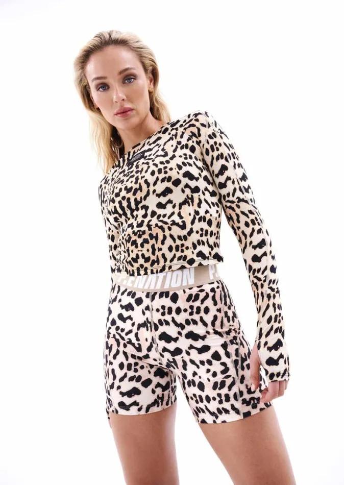 Shop DEL MAR LS TOP IN LEOPARD PRINT PE Nation Long Sleeve Tops
