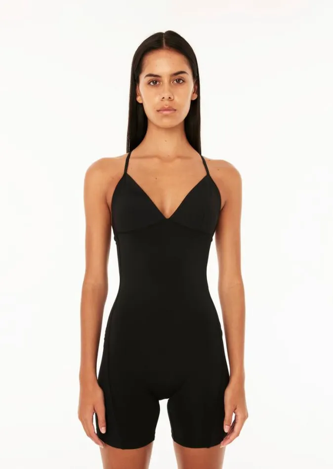 Shop FREESTYLE BODYSUIT IN BLACK PE Nation Dresses and Bodysuits