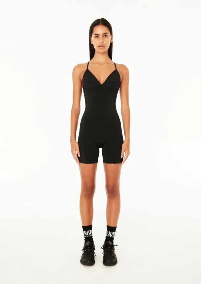 Shop FREESTYLE BODYSUIT IN BLACK PE Nation Dresses and Bodysuits