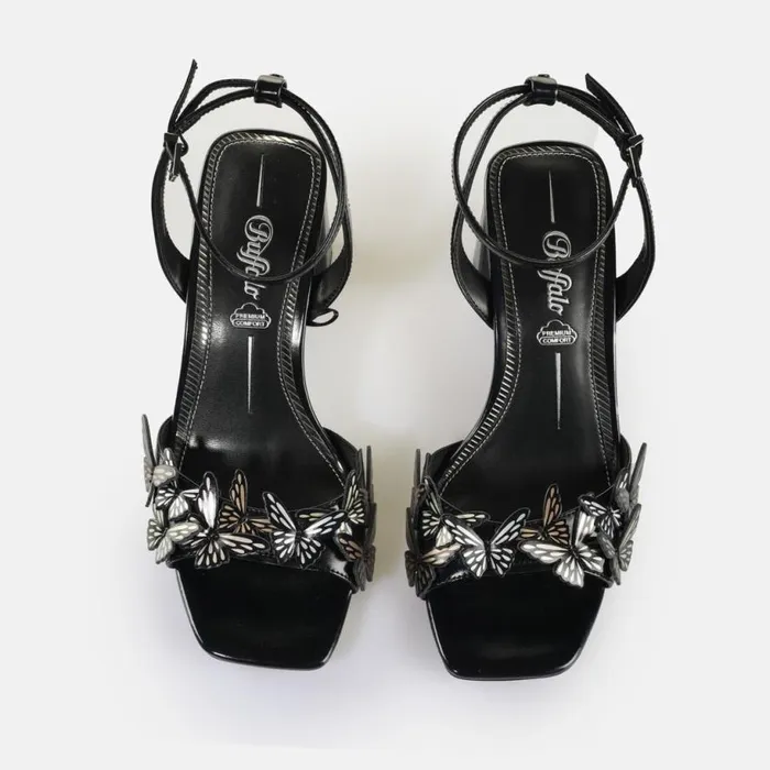 Shop Heels BUFFALO April Butterfly Black