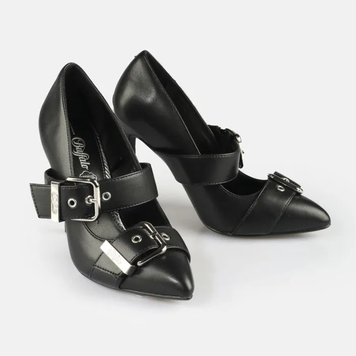 Shop Heels BUFFALO Juliet Pump Buckle Black