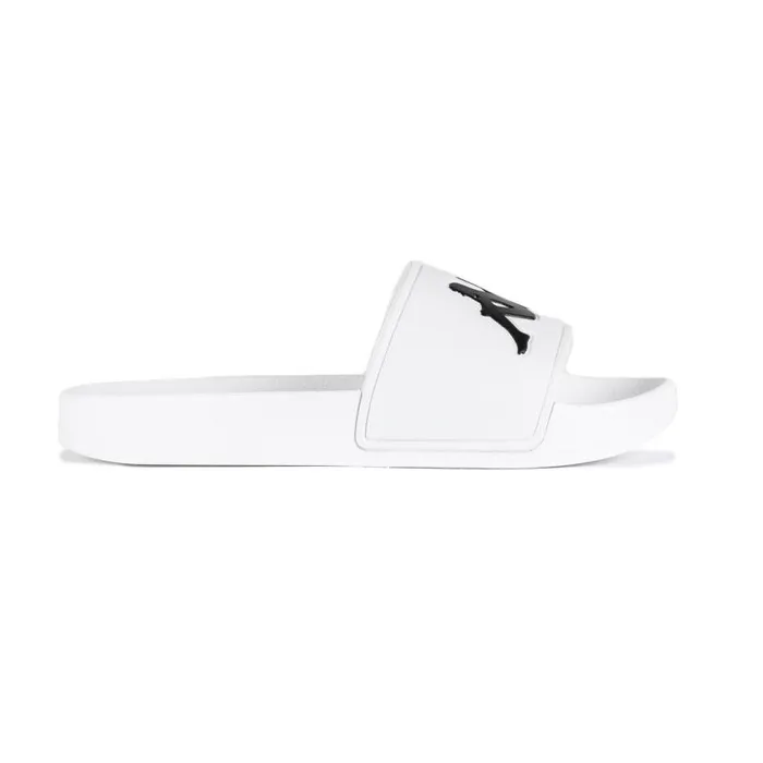 Shop Kappa Footwear Authentic Adam 2 Slides White Black