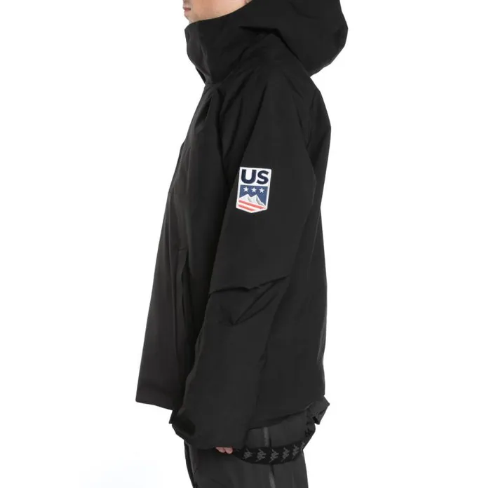 Shop Kappa Tops 6Cento 644S Anorak Jacket Black