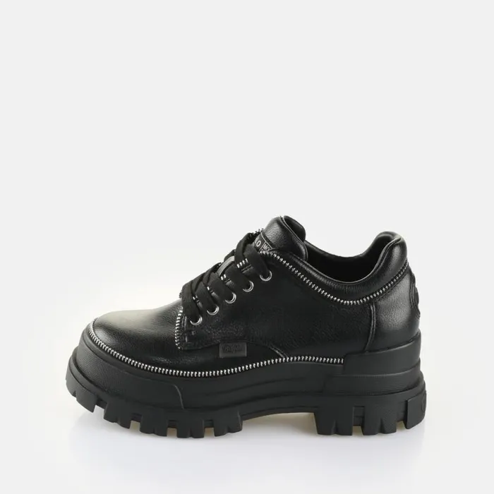 Shop Lace Up Shoes BUFFALO Aspha CLS Zip Black