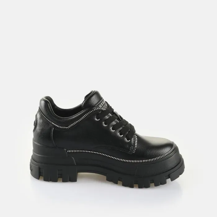 Shop Lace Up Shoes BUFFALO Aspha CLS Zip Black