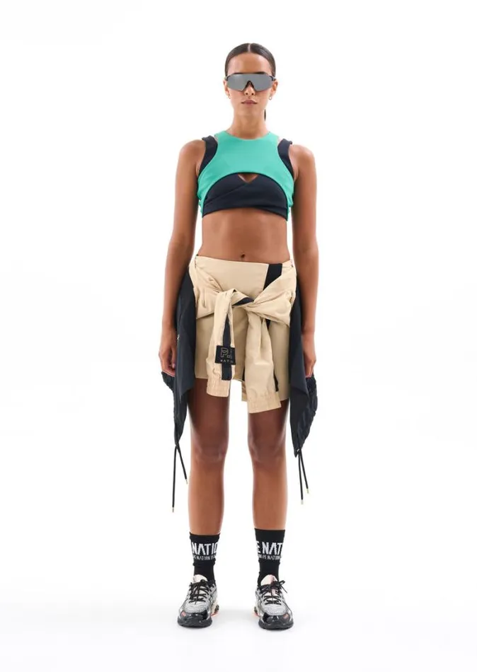 Shop MAN DOWN SKIRT IN BEIGE PE Nation Skirts