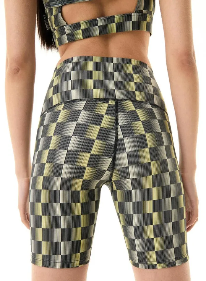 Shop MARK ONE PILATES SHORT IN CHECK PRINT PE Nation Shorts