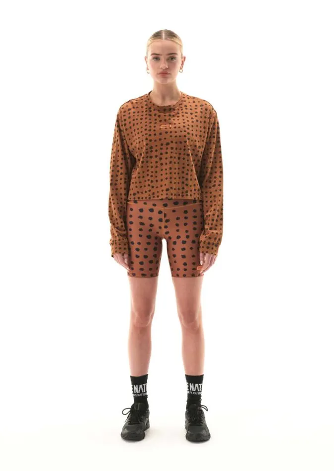 Shop MONTEROSA LS TEE IN ANIMAL SPOT PE Nation Long Sleeve Tops