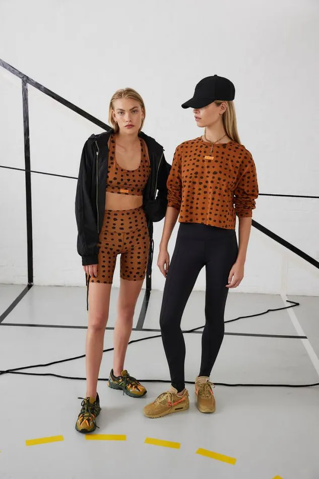 Shop MONTEROSA LS TEE IN ANIMAL SPOT PE Nation Long Sleeve Tops