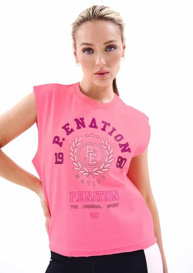 Shop OVERLAND TANK IN BRIGHT PINK PE Nation Tees and Tanks