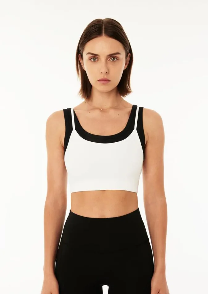 Shop PODIUM TANK IN OPTIC WHITE PE Nation Tees and Tanks