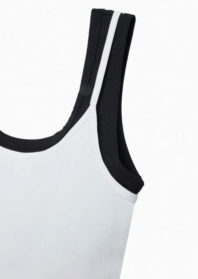 Shop PODIUM TANK IN OPTIC WHITE PE Nation Tees and Tanks