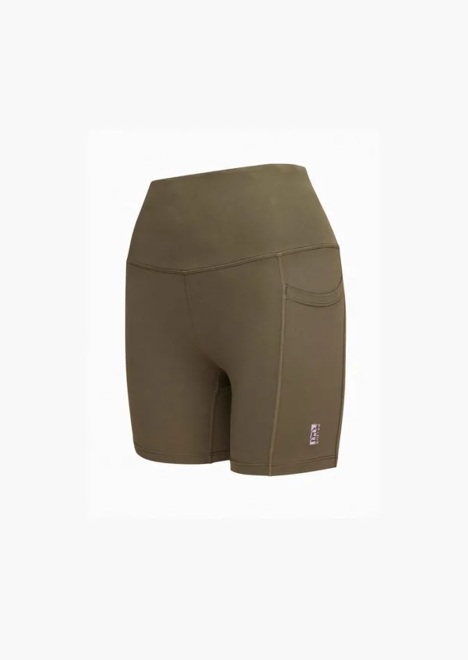 Shop RECALIBRATE 5034 BIKE SHORT IN KHAKI PE Nation Shorts