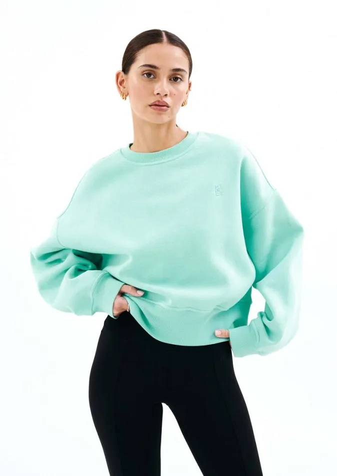 Shop RECALIBRATE SWEAT IN AQUA PE Nation Sweats