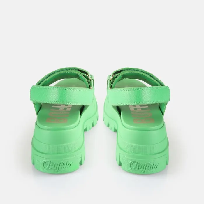 Shop Sandals and Slides BUFFALO Aspha SND Dark Green