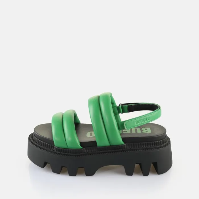 Shop Sandals and Slides BUFFALO Flora Ts Quilt Green