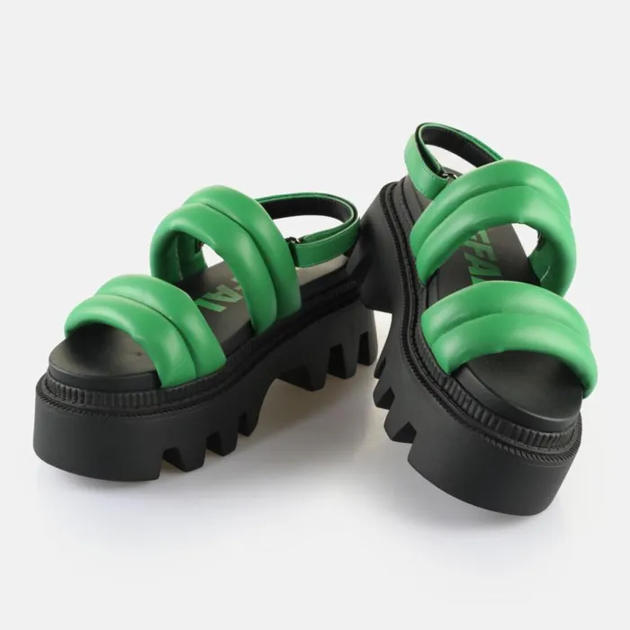 Shop Sandals and Slides BUFFALO Flora Ts Quilt Green