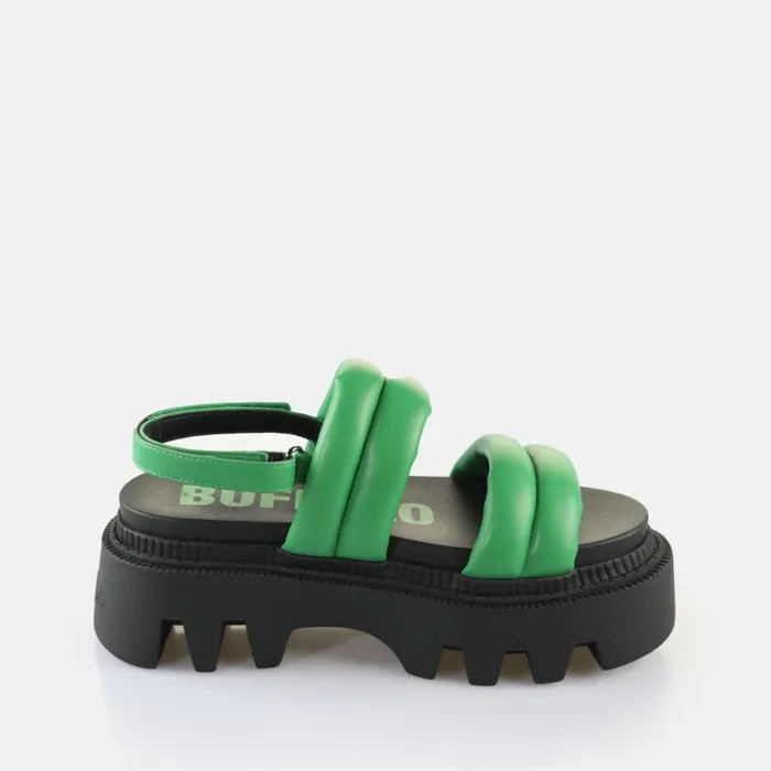 Shop Sandals and Slides BUFFALO Flora Ts Quilt Green
