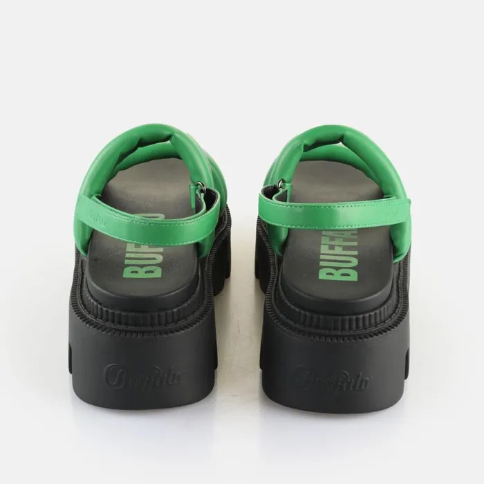 Shop Sandals and Slides BUFFALO Flora Ts Quilt Green