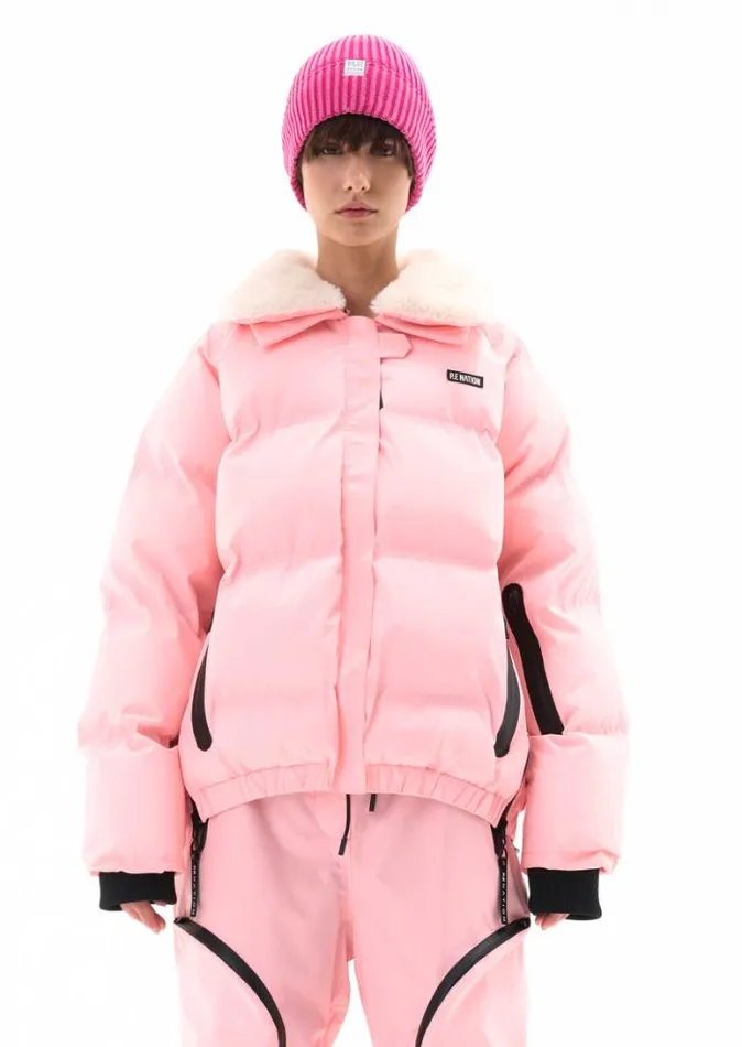 Shop SAROMA SNOW JACKET IN PASTEL PINK PE Nation Jackets