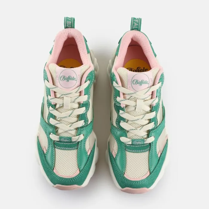 Shop Sneakers BUFFALO Cld Run Rt Greencreampink