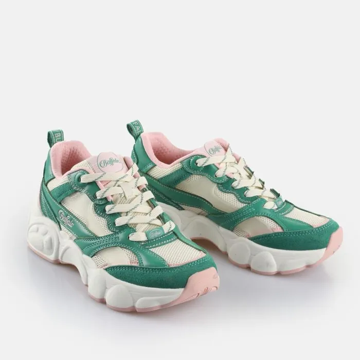 Shop Sneakers BUFFALO Cld Run Rt Greencreampink