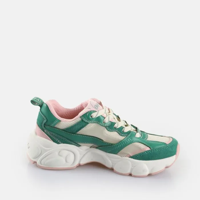 Shop Sneakers BUFFALO Cld Run Rt Greencreampink