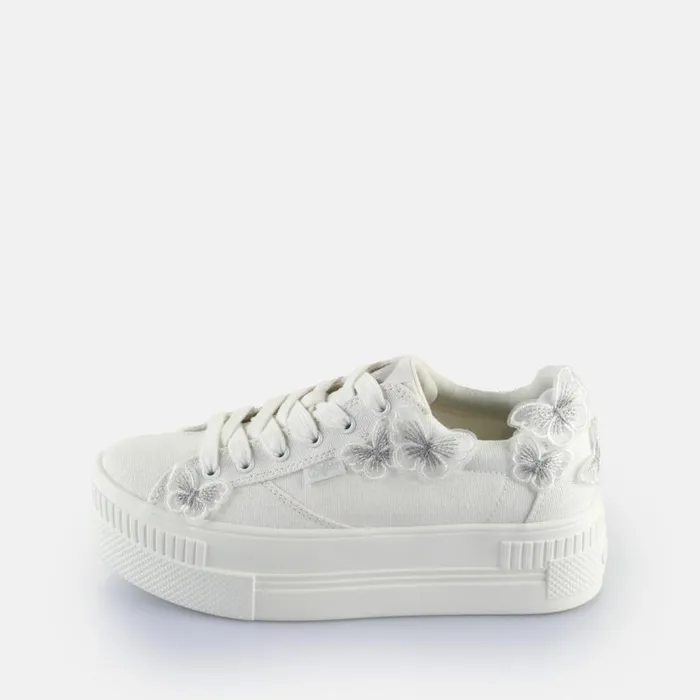 Shop Sneakers BUFFALO Paired Butterfly Lace Butterfly Whitegrey