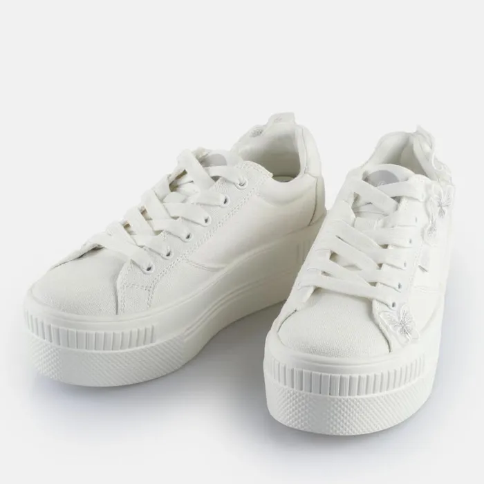 Shop Sneakers BUFFALO Paired Butterfly Lace Butterfly Whitegrey