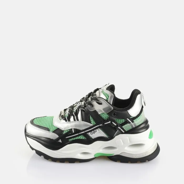 Shop Sneakers BUFFALO Triplet Hollow BS Blacksilvergreen