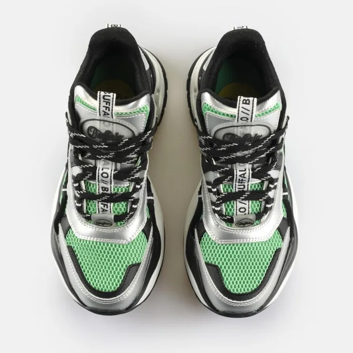 Shop Sneakers BUFFALO Triplet Hollow BS Blacksilvergreen
