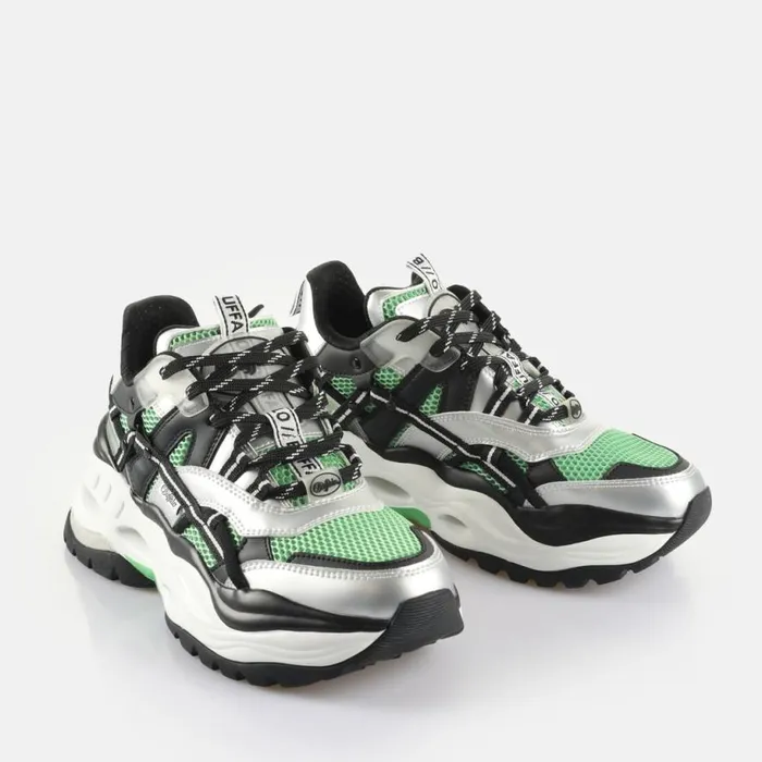 Shop Sneakers BUFFALO Triplet Hollow BS Blacksilvergreen
