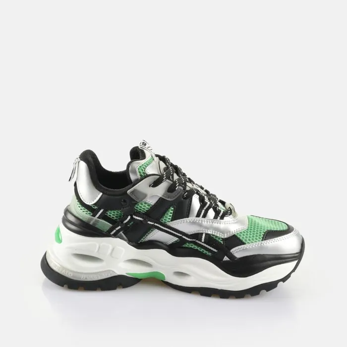 Shop Sneakers BUFFALO Triplet Hollow BS Blacksilvergreen