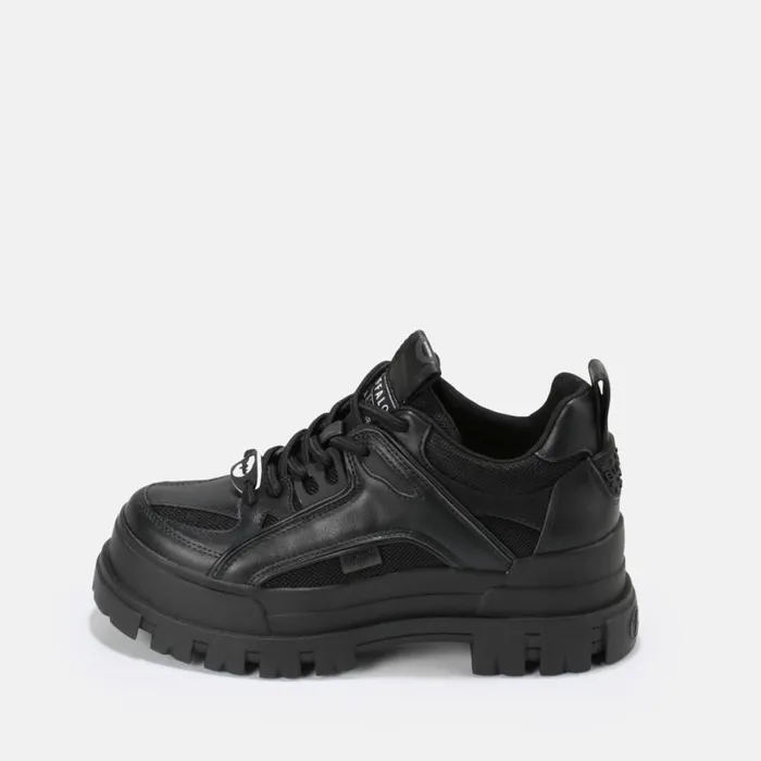 Shop Vegan Shoes BUFFALO Aspha HYB Men Lace Up Vegan Black Black