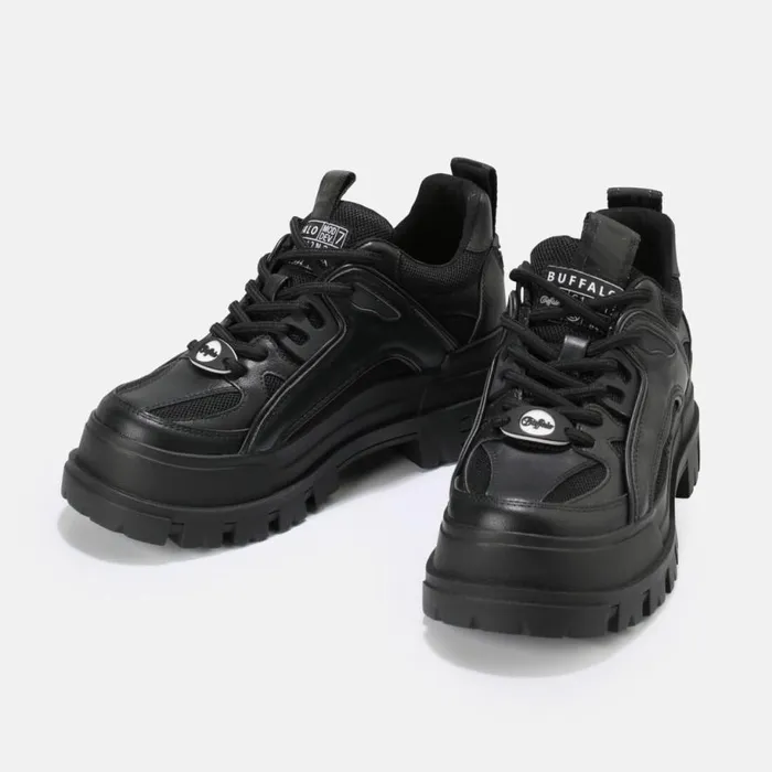 Shop Vegan Shoes BUFFALO Aspha HYB Men Lace Up Vegan Black Black