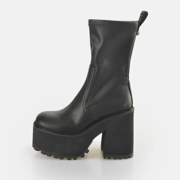 Shop Vegan Shoes BUFFALO Killah Sock Boot Black