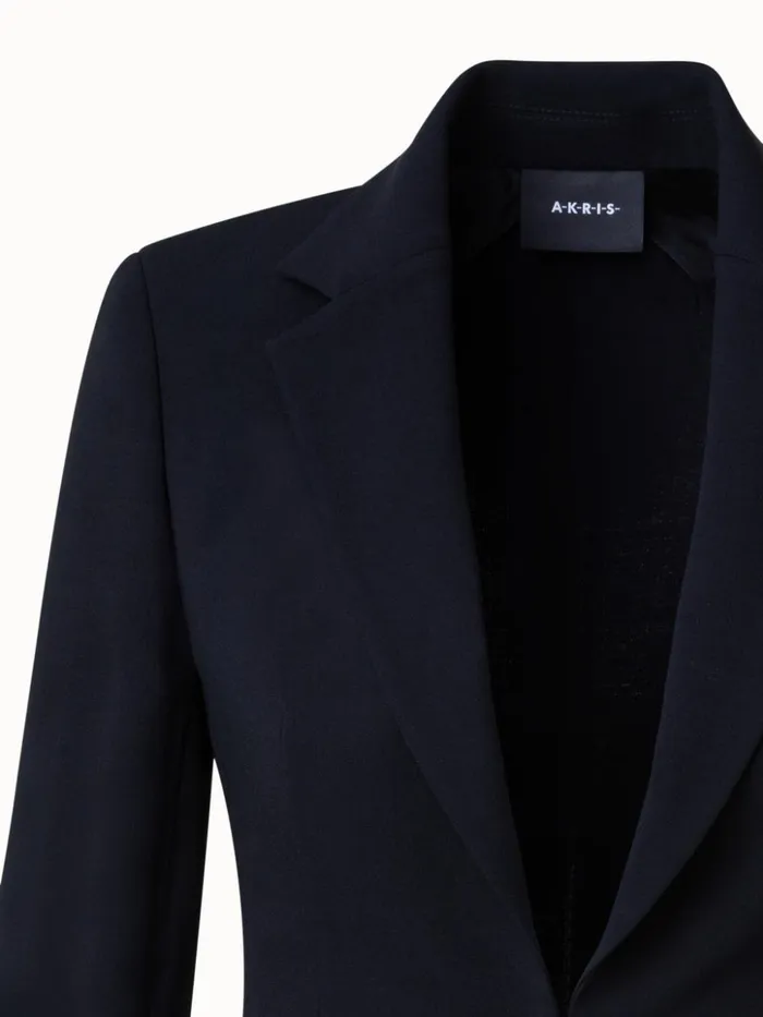 Short Jacket In Wool Double Face Black Women Akris Jackets