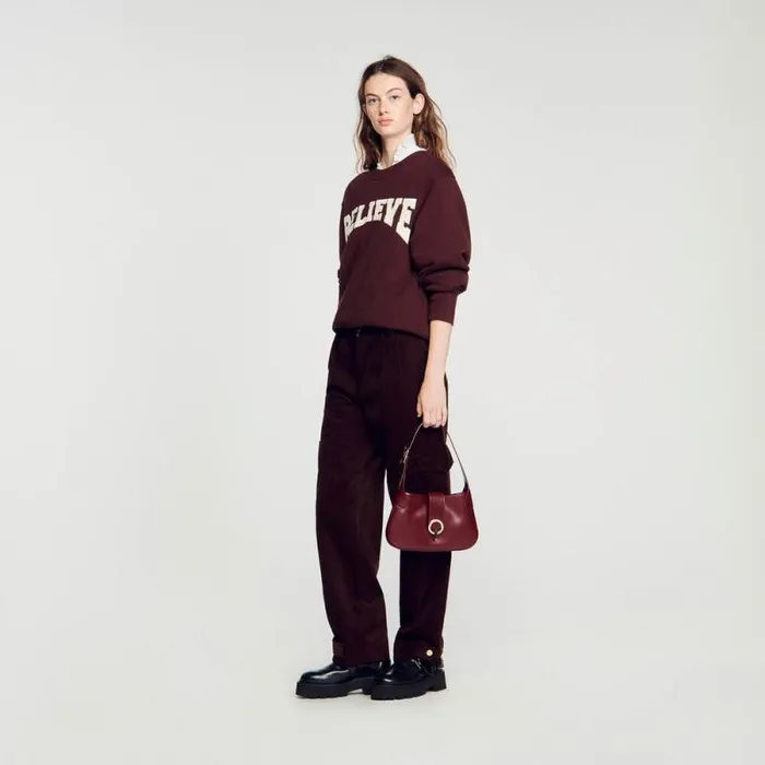 Shoulder Bags Women SANDRO Janet Bag Burgundy