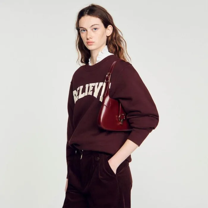Shoulder Bags Women SANDRO Janet Bag Burgundy