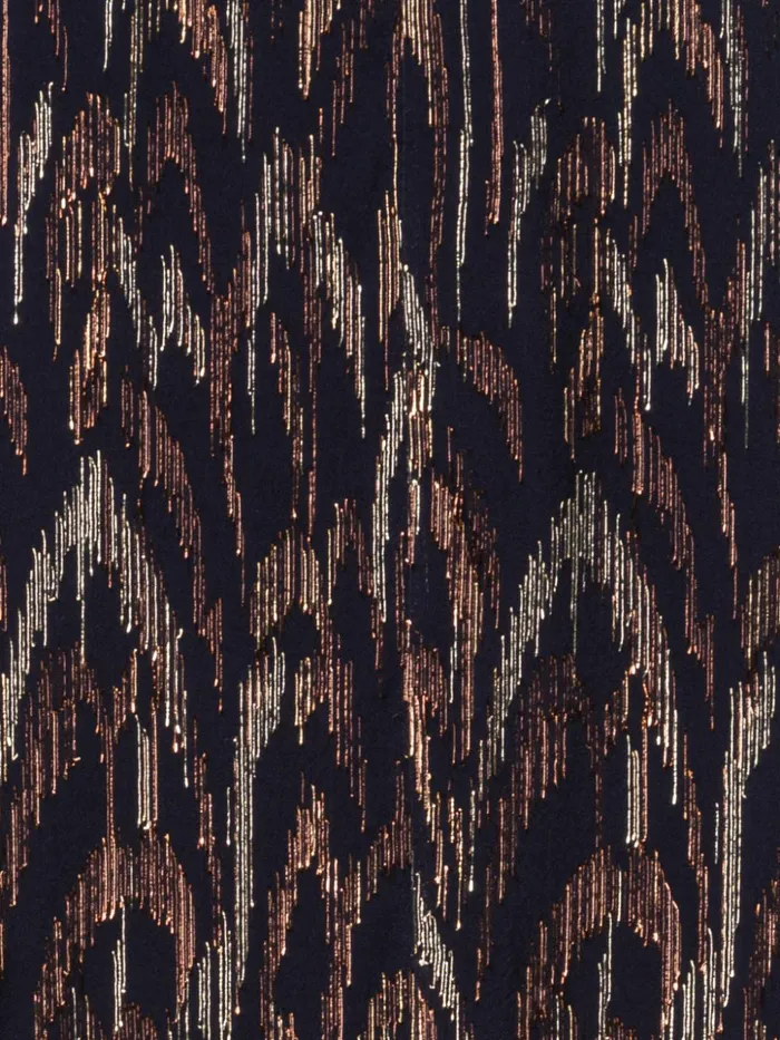 Silk Lurex Jacquard Midi Dress Blackgold Women Akris Dresses