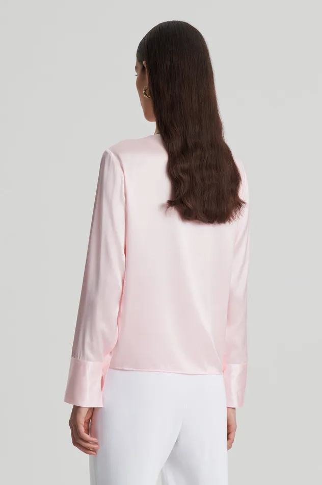 SILK SATIN TOP PALEPINK Women Tops Scanlan Theodore