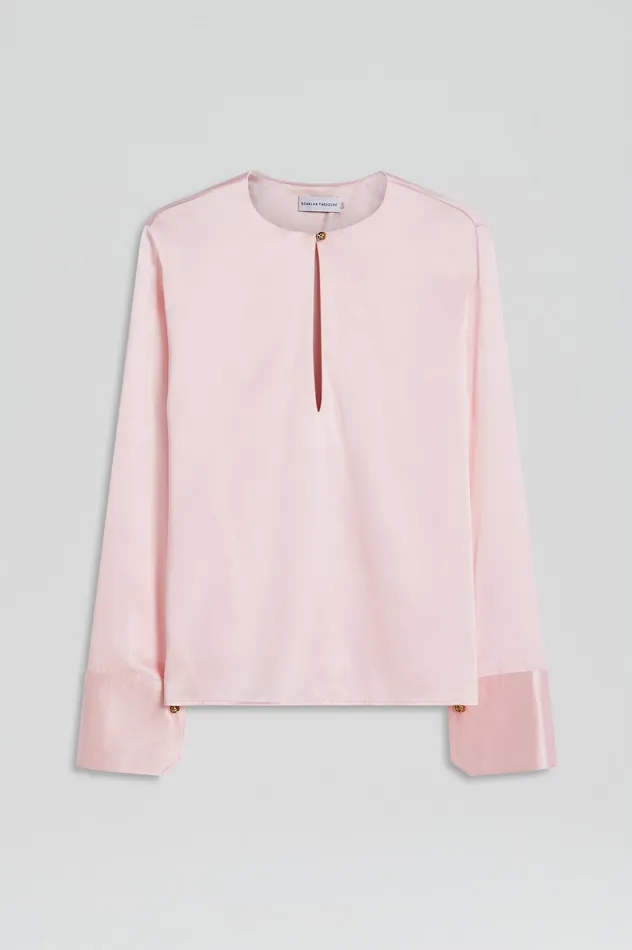 SILK SATIN TOP PALEPINK Women Tops Scanlan Theodore