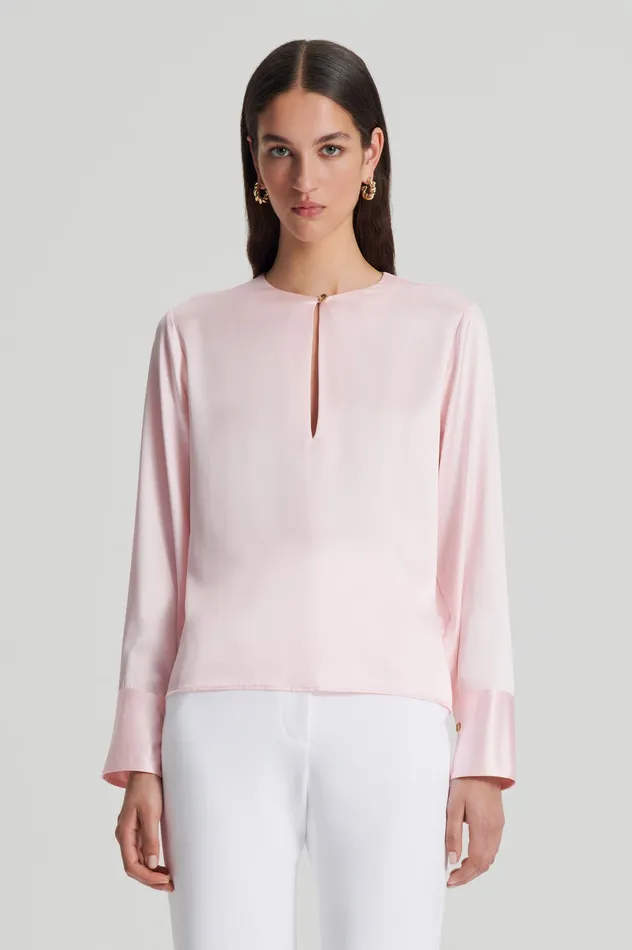 SILK SATIN TOP PALEPINK Women Tops Scanlan Theodore