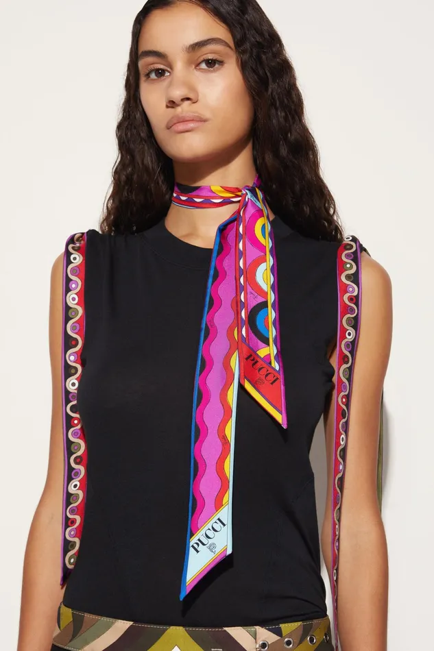 Silks Women PUCCI Onde And BersaglioPrint SilkTwill Scarf