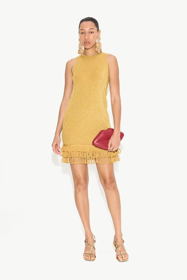 Simon Miller Dresses Albers Knit Mini Dress In Star Gold 8211 Women Simon Miller Dresses Albers Knit Mini Dress In Star Gold 8211 Women