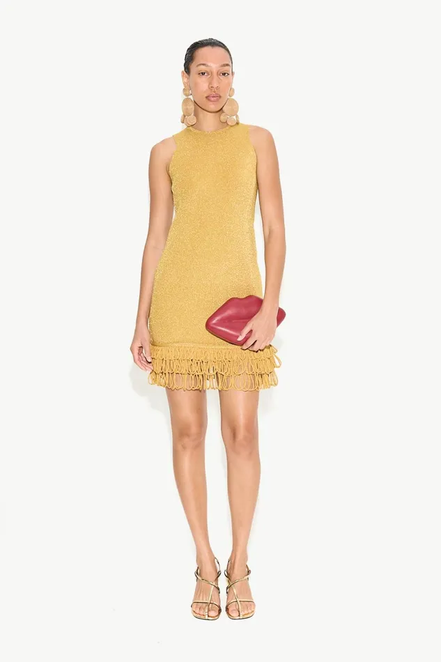Simon Miller Dresses Albers Knit Mini Dress In Star Gold 8211 Women Simon Miller Dresses Albers Knit Mini Dress In Star Gold 8211 Women