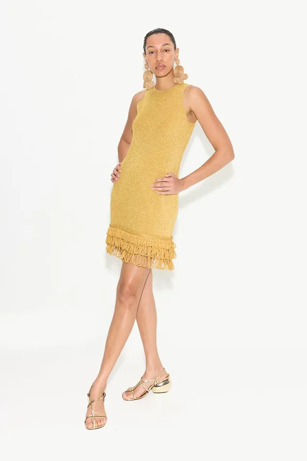 Simon Miller Dresses Albers Knit Mini Dress In Star Gold 8211 Women Simon Miller Dresses Albers Knit Mini Dress In Star Gold 8211 Women