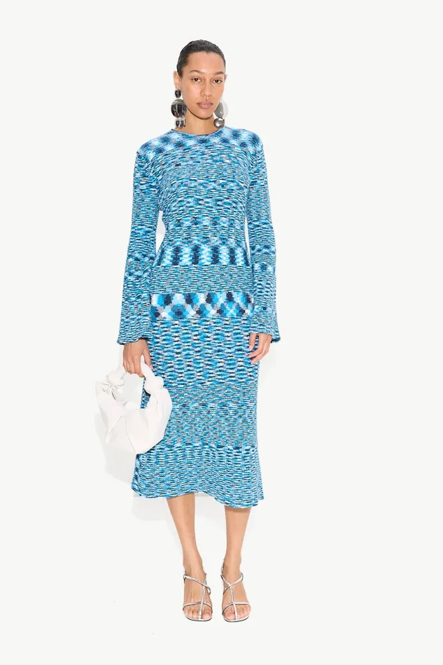 Simon Miller Dresses Axon Knit Dress In Vivid Sky Multi Cotton 8211 Women