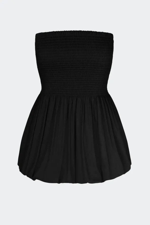 Simon Miller Dresses Belle Smocked Dress In Black Cotton SIMONMILLER 8211 Women Simon Miller Dresses Belle Smocked Dress In Black Cotton SIMONMILLER 8211 Women