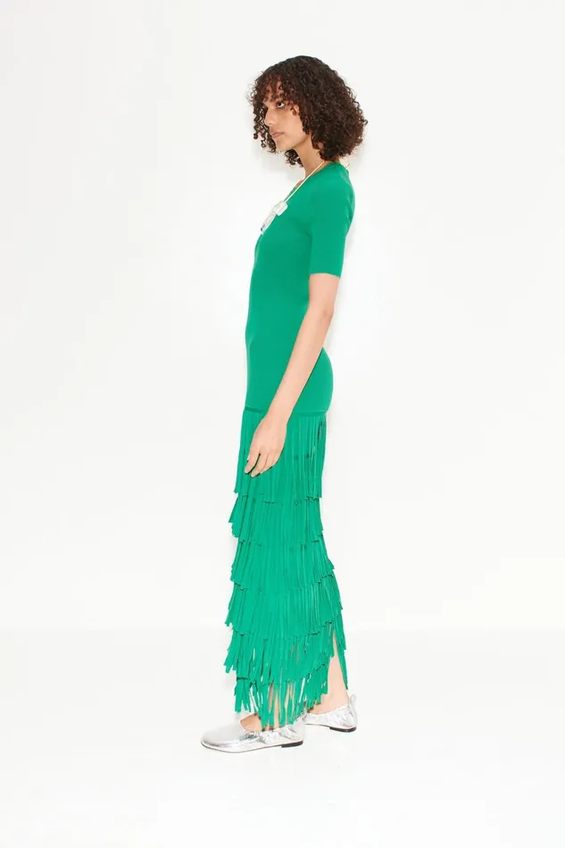 Simon Miller Dresses Za Za Fringe Dress In Jade 8211 Women